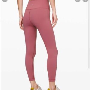 BRAND NEW lululemon wunder under high-rise tight 25” - Moss rose colour size